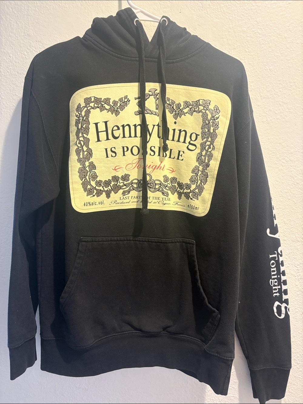 FASHION NOVA- Hennything Is Possible Black Graphic Hoodie